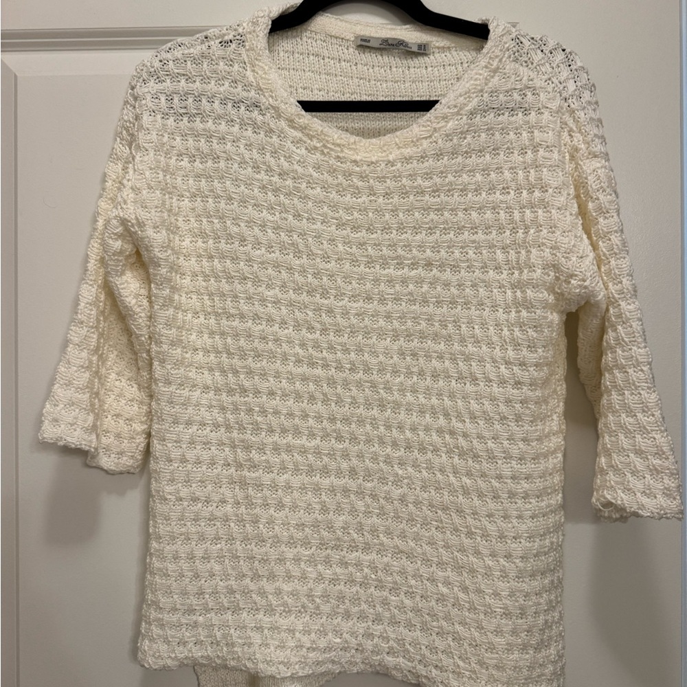 Zara Textured Cream Sweater